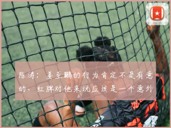 陈涛：姜至鹏的行为肯定不是有意的，红牌对他来说应该是一个意外